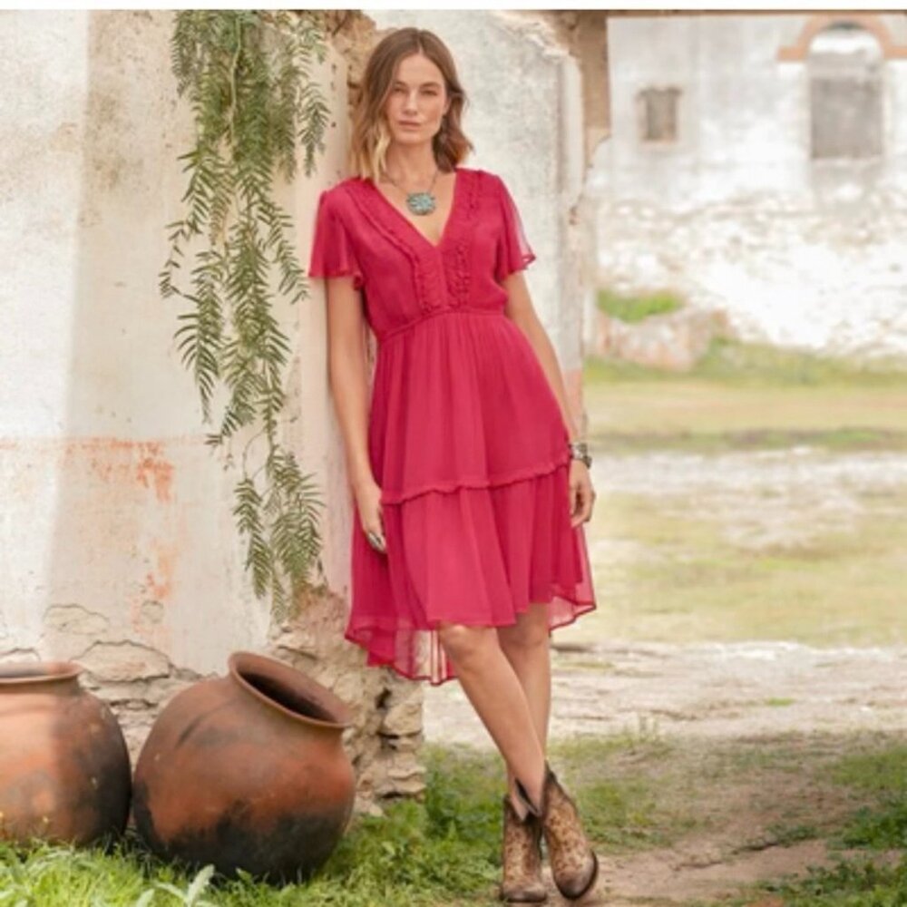 NWT Sundance Monaco Meetup Dress in Pink Women's Medium